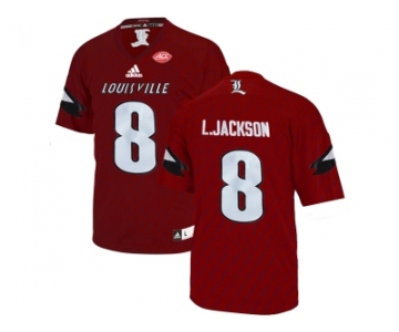 2016 Men's Louisville Cardinals Lamar Johnson #8 College Football Authentic Jersey - Cardinals