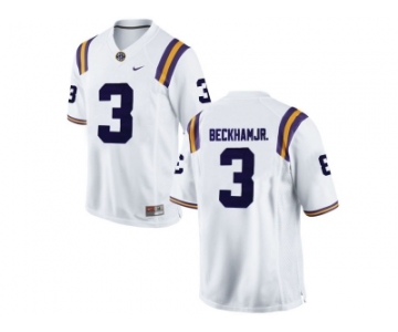 2016 Men's LSU Tigers Odell Beckham Jr. #3 College Football Limited Jersey - White