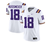 Men's LSU Tigers #18 Garrett Nussmeier White Limited Stitched Game Jersey Men's LSU Tigers #18 Garrett Nussmeier White Limited Stitched Game Jersey