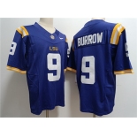 Men's LSU Tigers #9 Joe Burreaux Purple 2023 Stitched Football Jersey