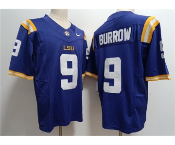 Men's LSU Tigers #9 Joe Burreaux Purple 2023 Stitched Football Jersey
