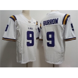 Men's LSU Tigers #9 Joe Burreaux White 2023 Stitched Football Jersey