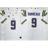 Men's LSU Tigers #9 Joe Burreaux White 2026 F.U.S.E. Stitched Jersey Men's LSU Tigers #9 Joe Burreaux White 2026 F.U.S.E. Stitched Jersey