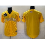 Men's LSU Tigers Blank Gold 2025 World Series & SEC Patch Stitched Baseball Jersey Men's LSU Tigers Blank Gold 2025 World Series & SEC Patch Stitched Baseball Jersey