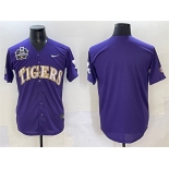 Men's LSU Tigers Blank Purple 2025 World Series & SEC Patch Stitched Baseball Jersey Men's LSU Tigers Blank Purple 2025 World Series & SEC Patch Stitched Baseball Jersey