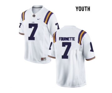2016 Youth LSU Tigers Leonard Fournette #7 College Football Limited Jersey - White