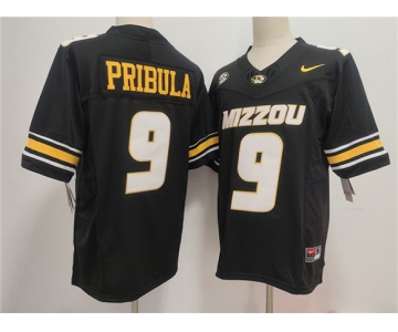Men's Missouri Tigers #9 Beau Pribula F.U.S.E. Black Stitched Jersey
