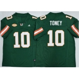 Men's Miami Hurricanes #10 Malachi Toney Green F.U.S.E. 2026 Stitched Football Jersey Men's Miami Hurricanes #10 Malachi Toney Green F.U.S.E. 2026 Stitched Football Jersey