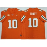 Men's Miami Hurricanes #10 Malachi Toney Orange F.U.S.E. 2026Stitched Football Jersey Men's Miami Hurricanes #10 Malachi Toney Orange F.U.S.E. 2026Stitched Football Jersey