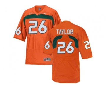 Men's Miami Hurricanes Sean Taylor #26 College Football Jersey - Orange