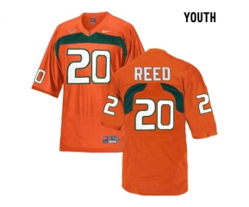 Youth Miami Hurricanes Ed Reed #20 College Football Jersey - Orange