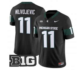Men's Michigan State Spartans #11 ALESSIO MILIVOJEVIC 2026 Vapor Limited Black Jersey