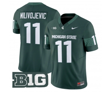 Men's Michigan State Spartans #11 ALESSIO MILIVOJEVIC 2026 Vapor Limited Green Jersey