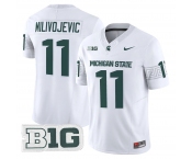 Men's Michigan State Spartans #11 ALESSIO MILIVOJEVIC 2026 Vapor Limited White Jersey Men's Michigan State Spartans #11 ALESSIO MILIVOJEVIC 2026 Vapor Limited White Jersey