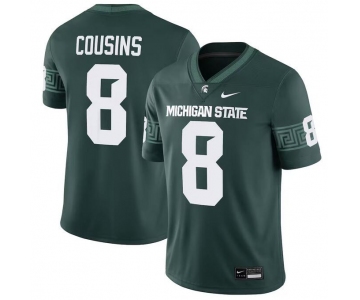 Men's Michigan State Spartans #8 Kirk Cousins Green Vapor Limited Stitched Football Jersey