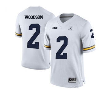 2016 Men's Jordan Brand Michigan Wolverines Charles Woodson #2 College Football Limited Jersey - White