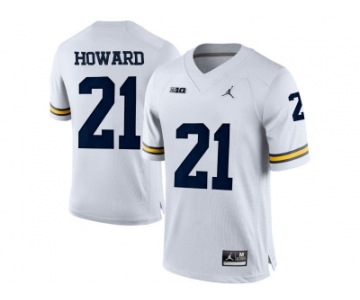 2016 Men's Jordan Brand Michigan Wolverines Desmond Howard #21 College Football Limited Jersey - White
