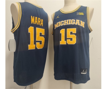 Men's Michigan Wolverines #15 Aday Mara Navy 2026 Vapor Limited Stitched Football Jersey