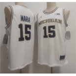 Men's Michigan Wolverines #15 Aday Mara White 2026 Vapor Limited Stitched Football Jersey Men's Michigan Wolverines #15 Aday Mara White 2026 Vapor Limited Stitched Football Jersey