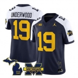 Men's Michigan Wolverines #19 Bryce Underwood Navy Alternate F.U.S.E. 2025 Vapor Limited Stitched Football Jersey Men's Michigan Wolverines #19 Bryce Underwood Navy Alternate F.U.S.E. 2025 Vapor Limited Stitched Football Jersey
