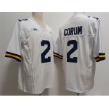 Men's Michigan Wolverines #2 CORUM White 2023 F.U.S.E. Stitched Jersey