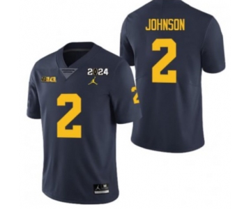 Men's Michigan Wolverines #2 Will Johnson Navy 2024 Stitched Jersey