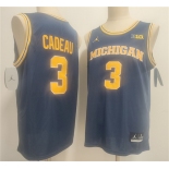 Men's Michigan Wolverines #3 Elliot Cadeau Navy 2026 Vapor Limited Stitched Football Jersey Men's Michigan Wolverines #3 Elliot Cadeau Navy 2026 Vapor Limited Stitched Football Jersey