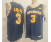 Men's Michigan Wolverines #3 Elliot Cadeau Navy 2026 Vapor Limited Stitched Football Jersey Men's Michigan Wolverines #3 Elliot Cadeau Navy 2026 Vapor Limited Stitched Football Jersey