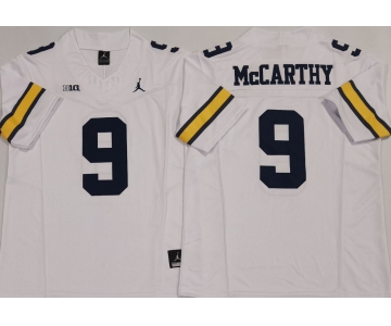 Men's Michigan Wolverines #9 J.J. McCarthy White 2024 F.U.S.E. Stitched Jersey