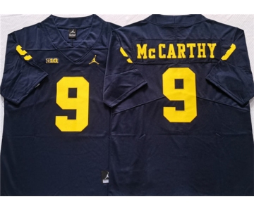 Men's Michigan Wolverines #9 McCARTHY Navy Stitched Jersey