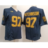 Men's Michigan Wolverines #97 Aidan Hutchinson 2023 F.U.S.E. Navy Stitched Jersey