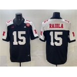 Men's Nebraska Cornhuskers #15 Dylan Raiola Black Alternate 2024 F.U.S.E. With Patch Vapor Limited Stitched Football Jersey Men's Nebraska Cornhuskers #15 Dylan Raiola Black Alternate 2024 F.U.S.E. With Patch Vapor Limited Stitched Football Jersey