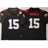 Men's Nebraska Cornhuskers #15 Dylan Raiola Black F.U.S.E. With Patch Vapor Limited Stitched Jersey Men's Nebraska Cornhuskers #15 Dylan Raiola Black F.U.S.E. With Patch Vapor Limited Stitched Jersey