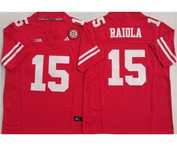 Men's Nebraska Cornhuskers #15 Dylan Raiola Red F.U.S.E. With Patch Vapor Limited Stitched Football Jersey
