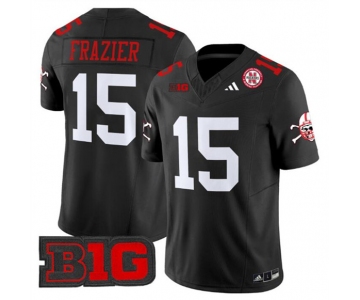Men's Nebraska Cornhuskers #15 Tommie Frazier Black 2024 F.U.S.E. With Patch Vapor Limited Stitched Football Jersey