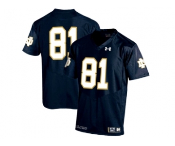 2015 Under Armour Mens' Norte Dame Fighting Irish #81 College Football Jersey - Navy Blue