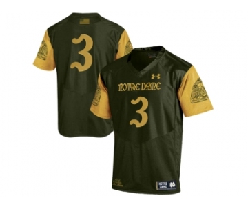 2016 Under Armour Men's Joe Montana #3 Notre Dame Fighting Irish 2016 Shamrock Series Premier College Football Jersey - Olive Green