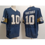 Men's Notre Dame Fighting Irish #10 Sam Hartman Navy With Name Limited Stitched Jersey