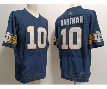 Men's Notre Dame Fighting Irish #10 Sam Hartman Navy With Name Limited Stitched Jersey