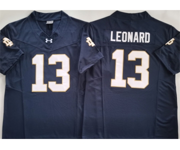 Men's Notre Dame Fighting Irish #13 Riley Leonard Navy 2024 F.U.S.E. Limited Stitched Jersey