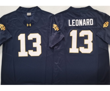 Men's Notre Dame Fighting Irish #13 Riley Leonard Navy 2025 F.U.S.E. Limited Stitched Jersey