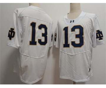 Men's Notre Dame Fighting Irish #13 Riley Leonard White 2024 F.U.S.E. Limited Stitched Jersey