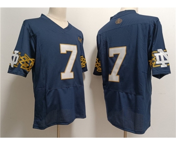 Men's Notre Dame Fighting Irish #7 Audric Estimé Navy Limited Stitched Jersey