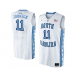 2016 Men's North Carolina Tar Heels Brice Johnson #11 College Basketball Jersey - White