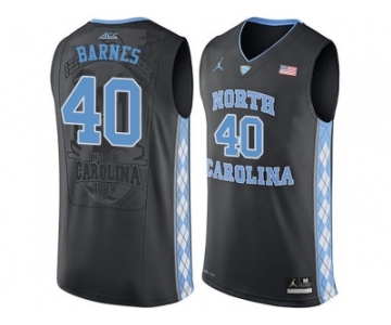 2016 Men's North Carolina Tar Heels Harrison Barnes #40 College Basketball Jersey - Black