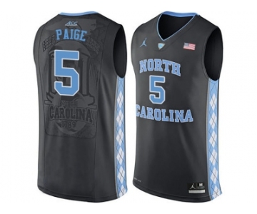 2016 Men's North Carolina Tar Heels Marcus Paige #5 College Basketball Jersey - Black