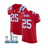 Men's Nike New England Patriots #25 Eric Rowe Red Alternate Vapor Untouchable Elite Player Super Bowl LII NFL Jersey