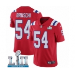 Men's Nike New England Patriots #54 Tedy Bruschi Red Alternate Vapor Untouchable Limited Player Super Bowl LII NFL Jersey