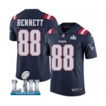 Men's Nike New England Patriots #88 Martellus Bennett Limited Navy Blue Rush Vapor Untouchable Super Bowl LII NFL Jersey
