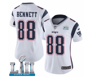 Women's Nike New England Patriots #88 Martellus Bennett White Vapor Untouchable Limited Player Super Bowl LII NFL Jersey